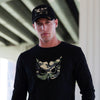 Black Camo Suede Cap