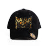 Black Leopard Suede Cap